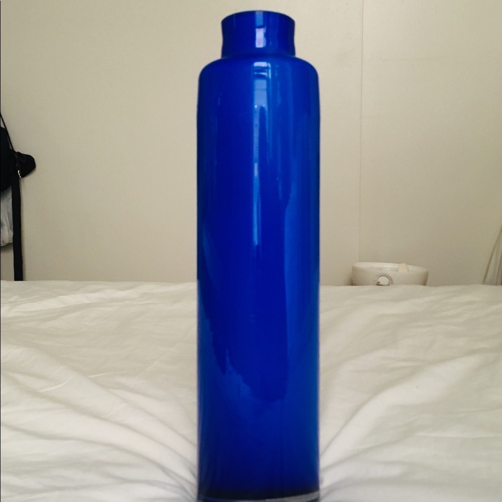 Blue glass vase